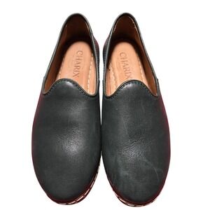 CHARIX Leather Artisan Shoes Women Size 35 US 5 Green Slip On Loafers‎ Comfort